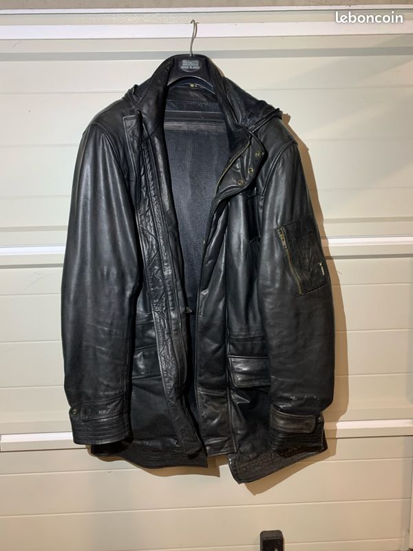 Parka cuir moto (image 1)