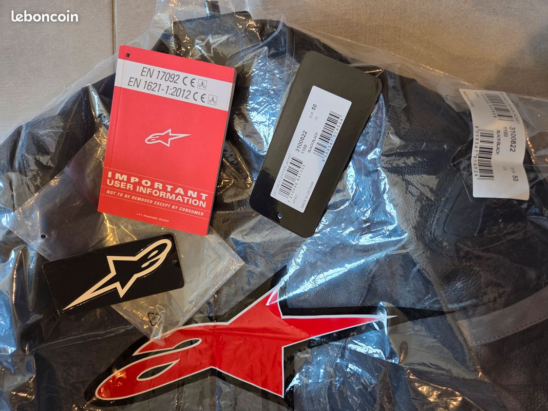 Blouson moto cuir Alpinestars GP Force taille EUR 50 USA 40 (image 10)