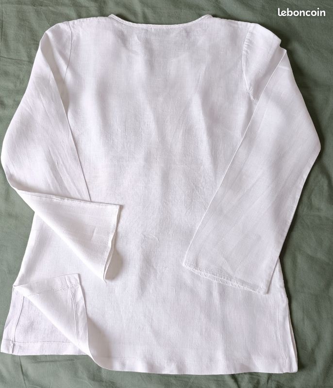 Blouse blanche en lin (image 3)