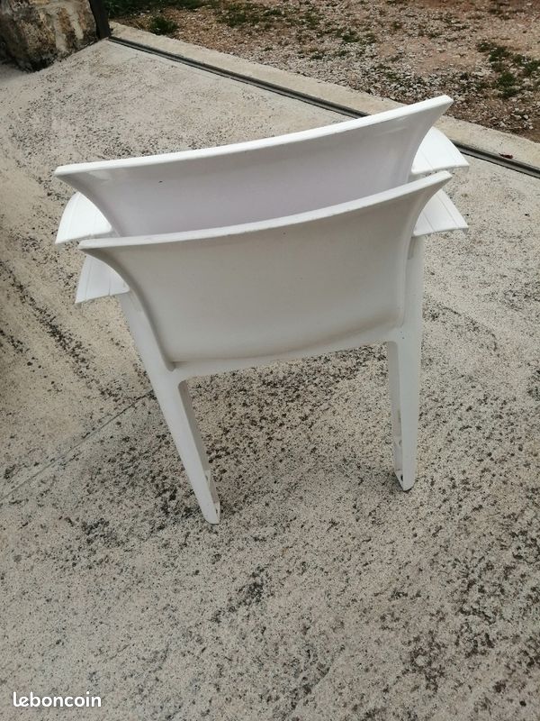 2 fauteuils blancs Alibert (image 2)