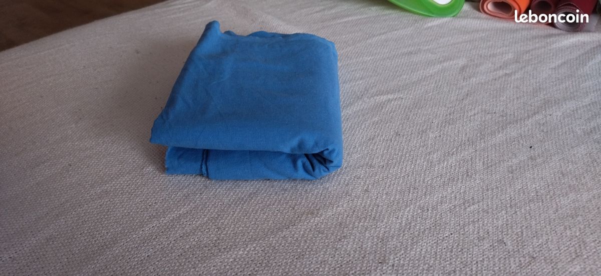 99 cm * 150 cm - Coupon de tissu - Uni Bleu (image 4)