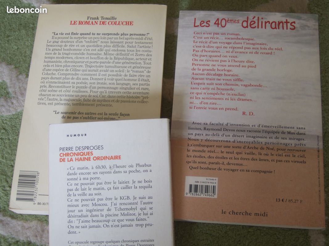 2 LIVRES sont disponibles COLUCHE + Raymond DEVOS PRIX par LIVRE / bobp (image 2)