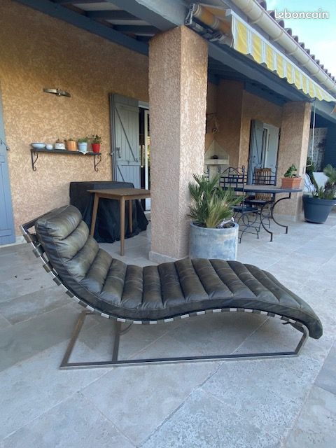 Transat Méridienne Chaise Longue en cuir épais idéale pour s'allonger (image 3)