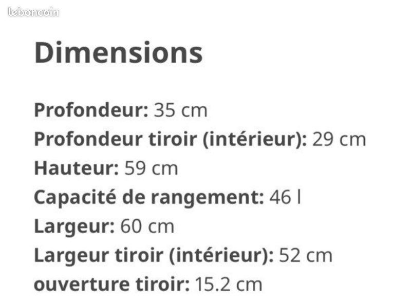 2 commodes ou chevets moulure poignée doré (image 4)