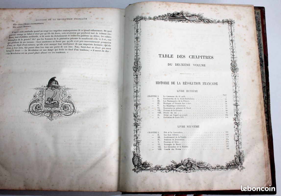 HISTOIRE DE LA REVOLUTION FRANCAISE de LOUIS BLANC 600 GRAVURES, T2 DOCKS - XIXe / ANCIEN LIVRE DE COLLECTION (image 4)