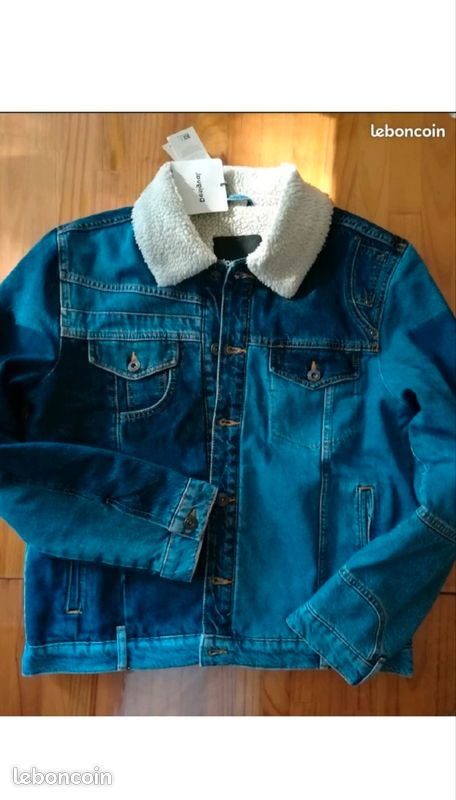 🎁 Veste blouson en jean doublée sherpa Desigual neuve