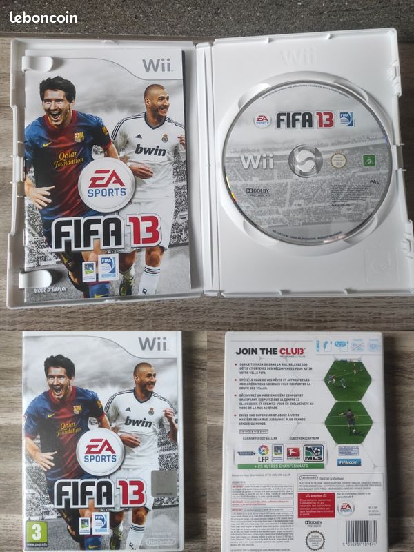 Jeu FIFA 13 Sur Nintendo Wii - Avec Notice, En Très Bon état, Boîte Complète