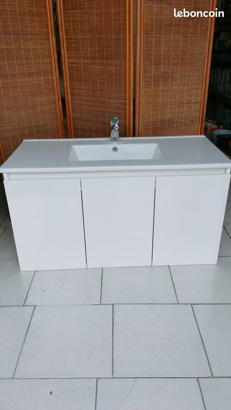 Meuble vasque 100cm suspendu Jacob Delafon et miroir (image 1)