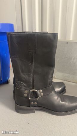 Bottes Western En Cuir Marron Pour Homme – Pointure 8, Style Cowboy, Bon état