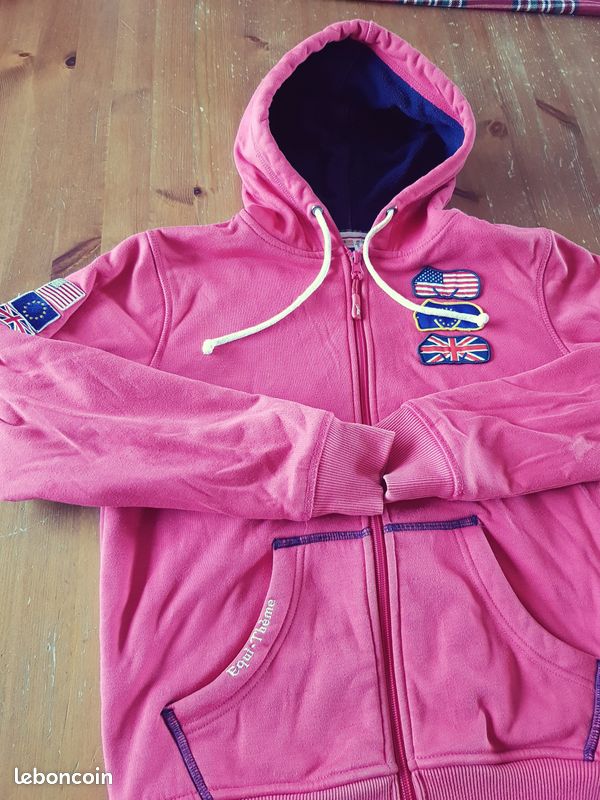 Veste sweat équitation Equithème rose 14 ans (image 1)