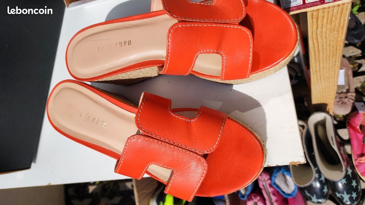 Mules femme orange (image 2)