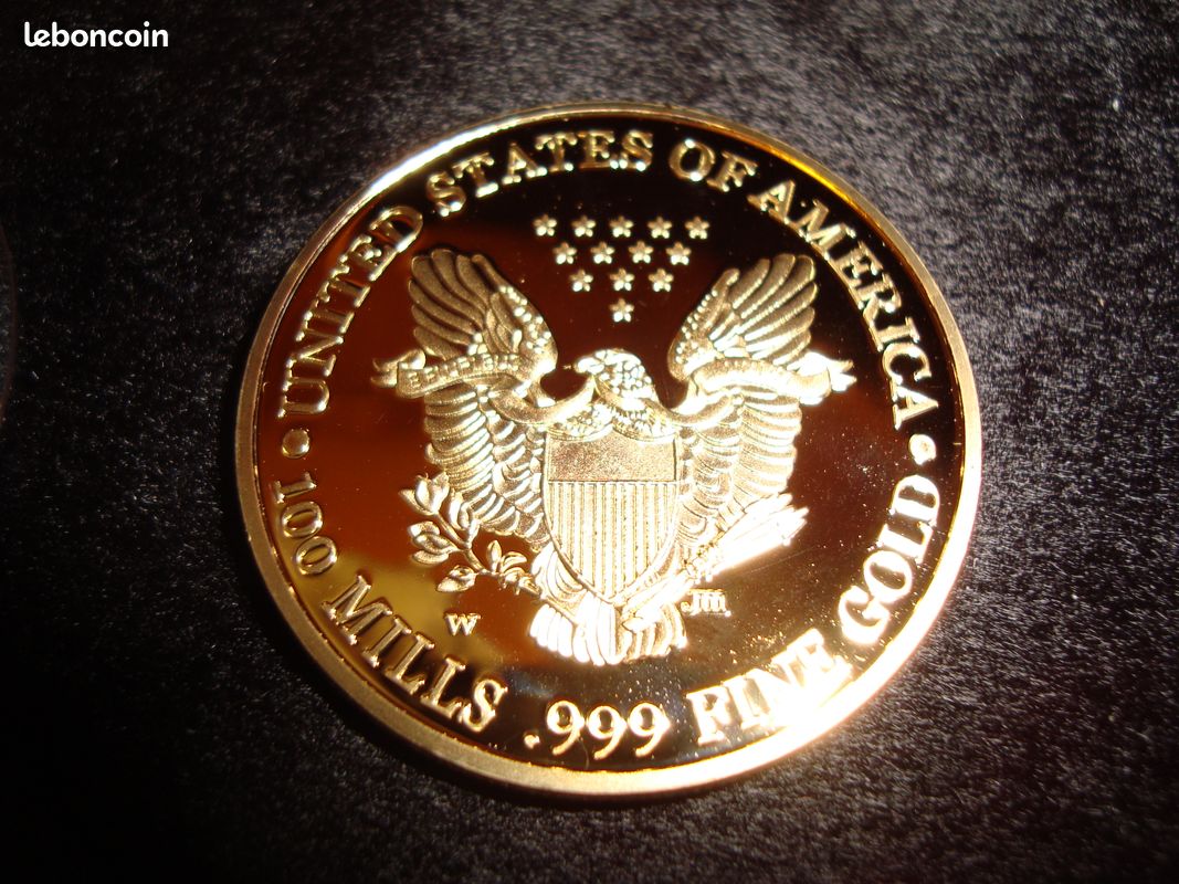 Pièce américaine plaquée or Liberté an 2000 (image 2)