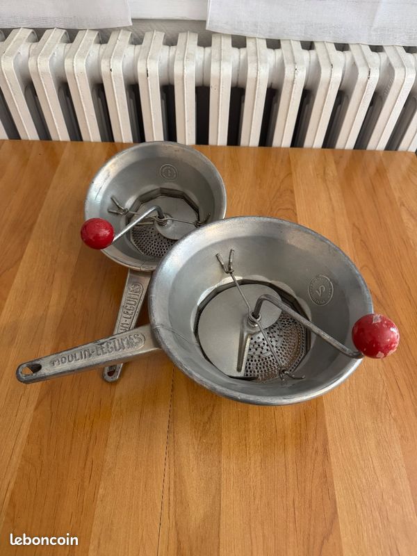 Moulin legumes vintage Moulin-Légumes aluminium 2 tailles passoire retro cuisine (image 1)