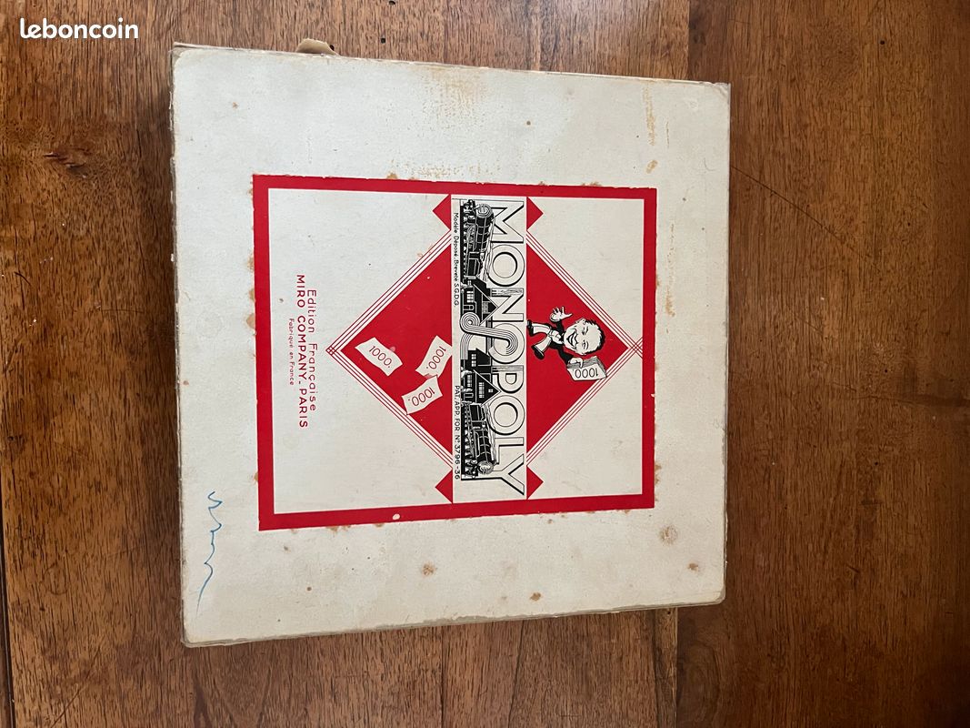 Ancien Jeu Monopoly Années 40 Complet – Boîte Et Jetons D’origine, Brevet N° 3796-36