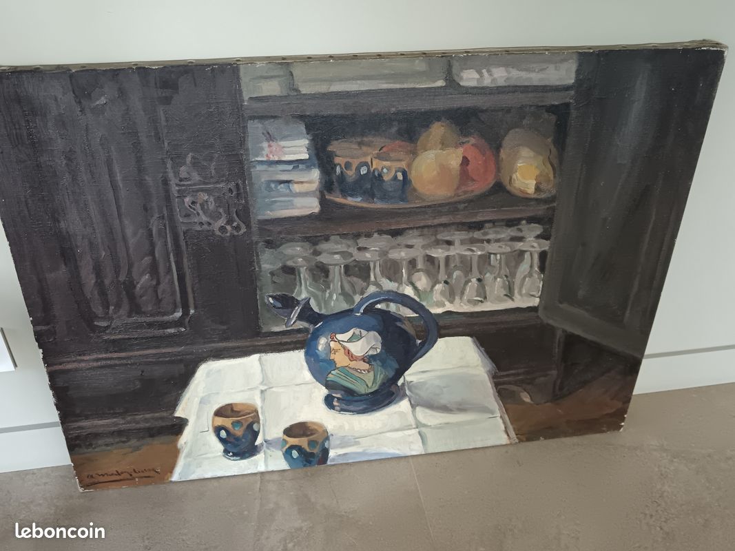 Nature morte huile sur toile (image 1)