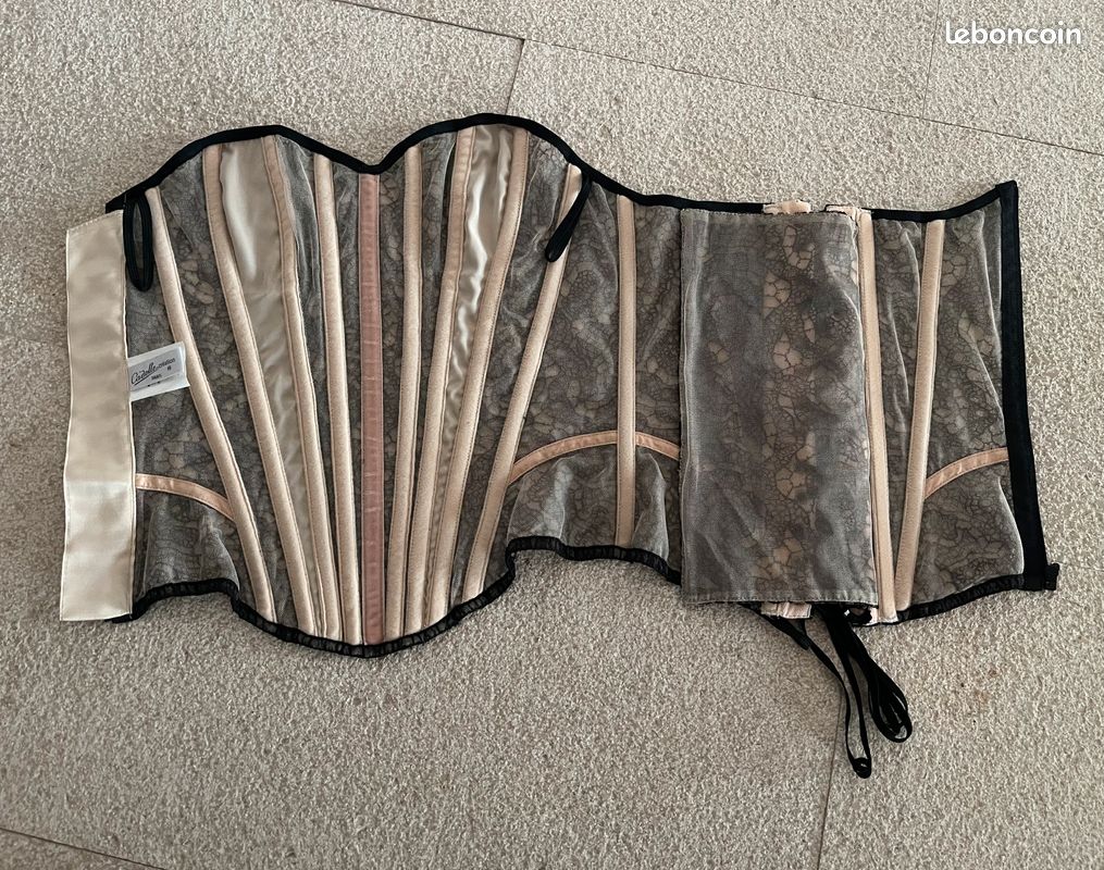 Corset Luxe Cadolle Paris - Blanc - Taille XS à M - Vintage Bohème - Neuf Avec Étiquettes