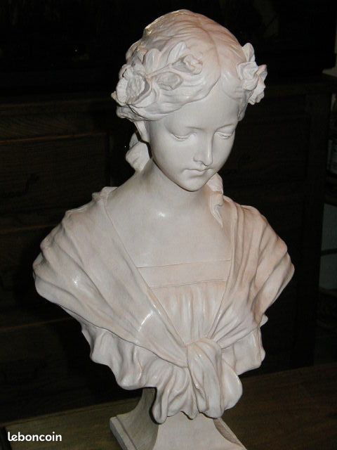 Grand Buste Marianne - Sculpture Stucoplastre 47 Cm - Décoration Française