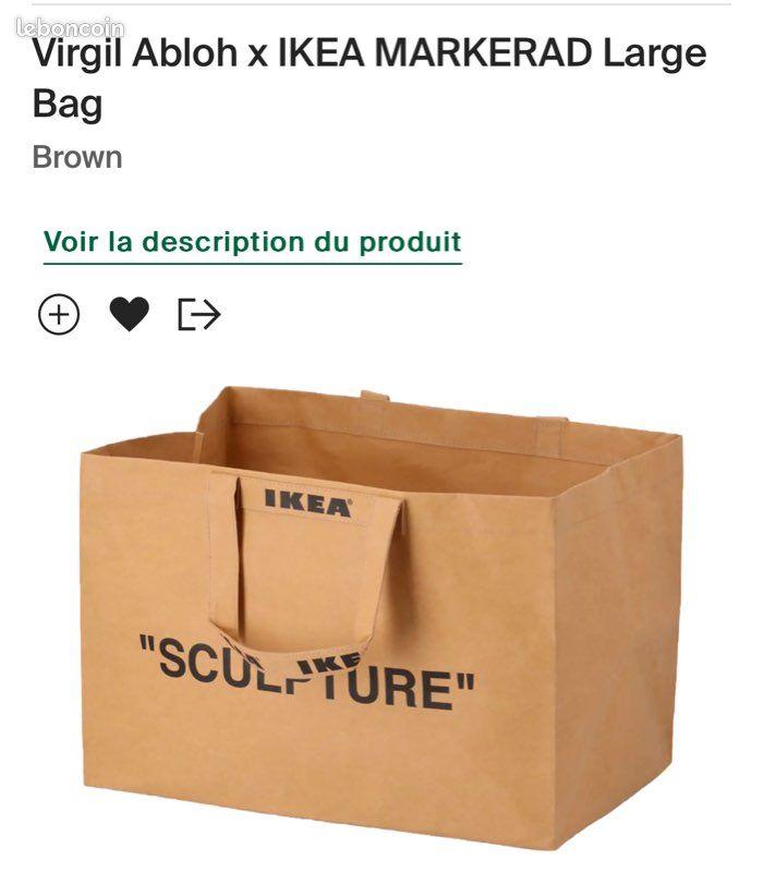 Sac Sculture IKEA Virgil Abloh (image 1)