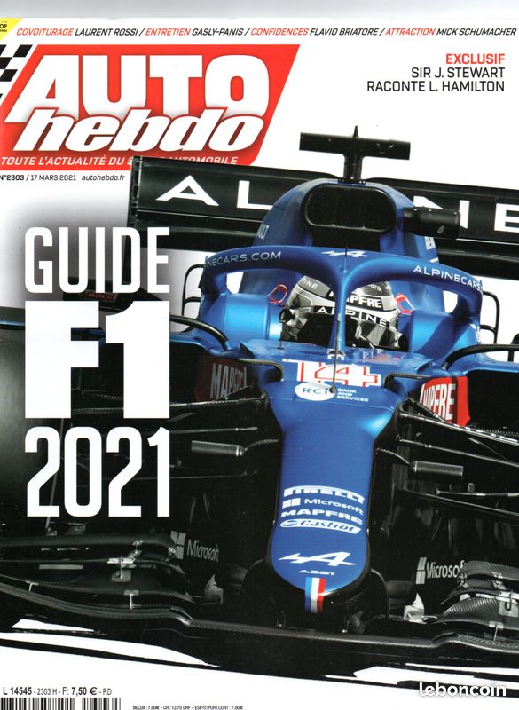 AUTO HEBDO n° 2303 - 17 mars 2021 - GUIDE F1 2021 (image 1)