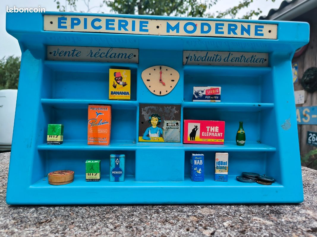 Epicerie Jouet Vintage - Rare Presentoir 34 Pieces Factices