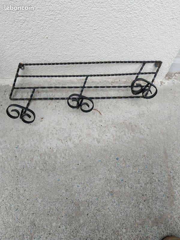 Porte manteau vintage fer forge mural (image 1)