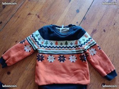 Pull doublé pyjama lutin Noel Orchestra quasi neuf 23 mois