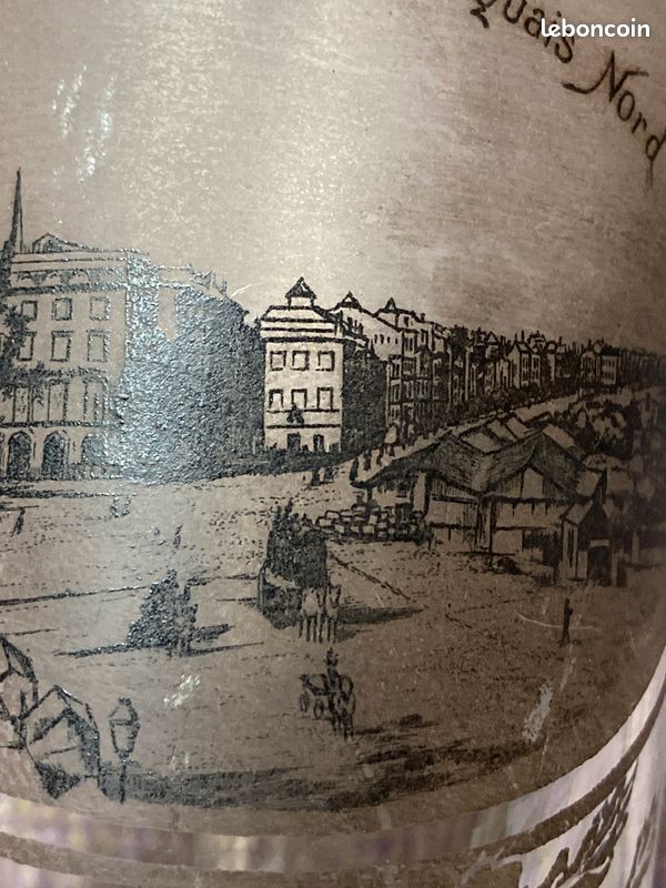 Verre ancien à eau image de Bordeaux Colonnes Rostrales Quais nord, très rare (image 5)