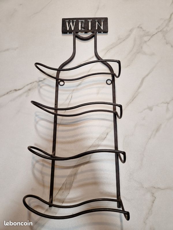 Comptoir En Fil Métallique Rouge Casier À Vin Champagne Porte-Bouteille