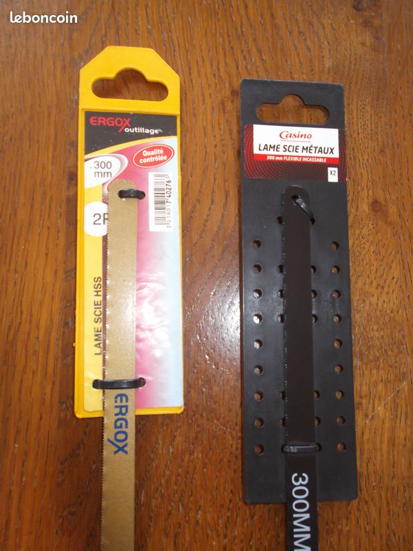 Lot de deux fois 2 lames de scies à métaux HSS flexibles NEUVES (image 1)
