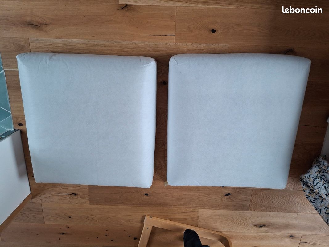 2 coussins XXL + housses fleuries (image 1)