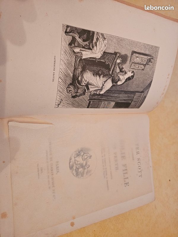 Livre ancien illustré, Walter Scott, 1883, la jolie fille de Perth (image 6)