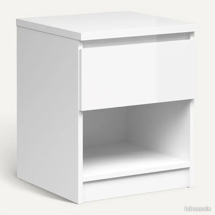 Lit 1 place + Sommier + Chevet + Armoire (image 3)