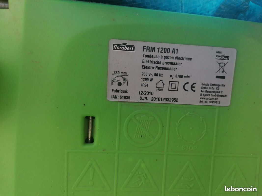 Tondeuse électrique Florabest 1200 W avec bac de ramassage (image 7)