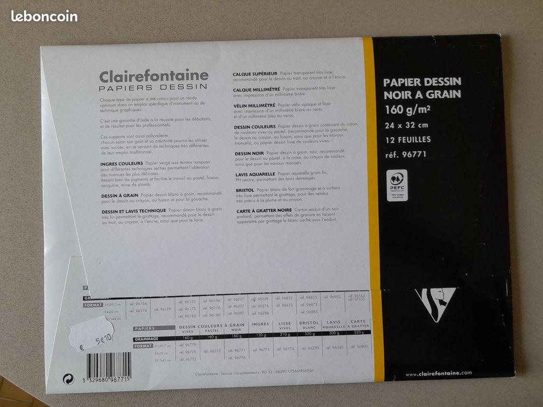 PAPIER DESSIN Clairefontaine (image 2)
