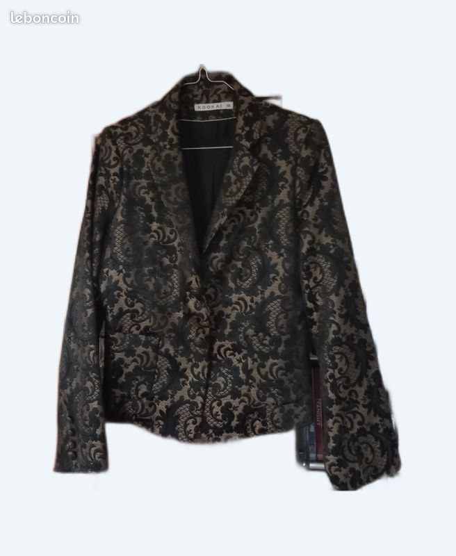 Veste noire et cuivrée Kookaï T 38 (image 1)