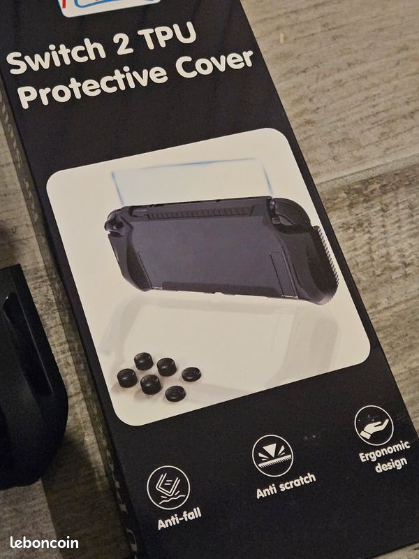 Neuf étui et écran de Protection pour Nintendo Switch 2, Protection en TPU pour Console Switch 2 et Poignées avec Capuchons pour Joysticks avec Verre Trempé Nintendo Switch 2 (image 3)