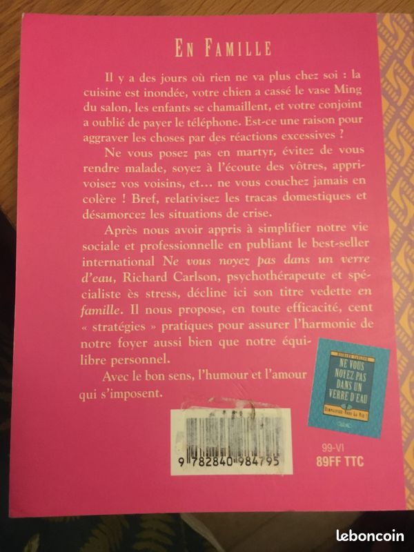 2 Livres ne vous noyez pas dans un verre d'eau en famille (image 2)