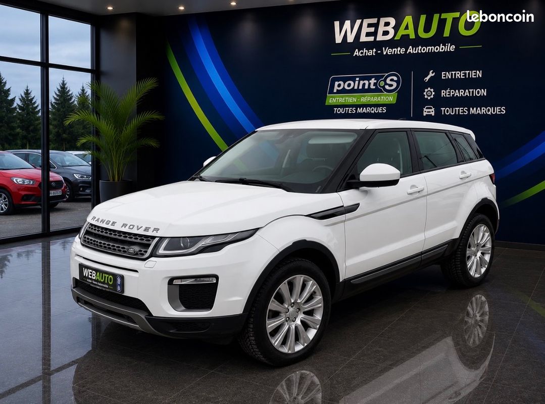 Land-Rover Range Rover Evoque PH2 TD4 150CV AN:2017 BVA BLANC VENDU 16490euros GARANTIE ET REVISER (image 1)