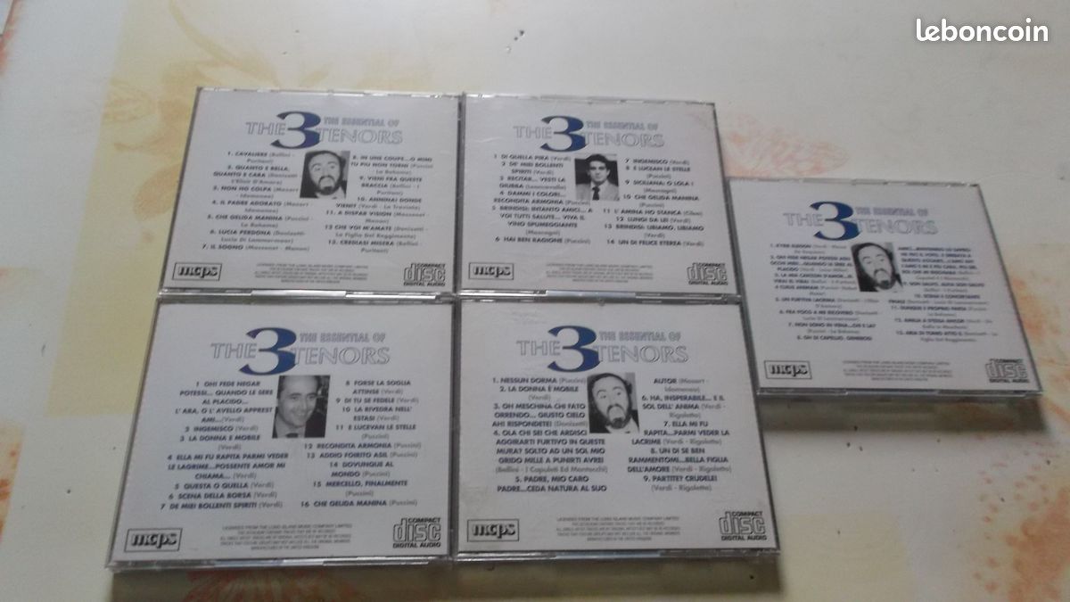 5 CD les 3 TENORS DE j. Carreras+ l.pavarotti (image 2)