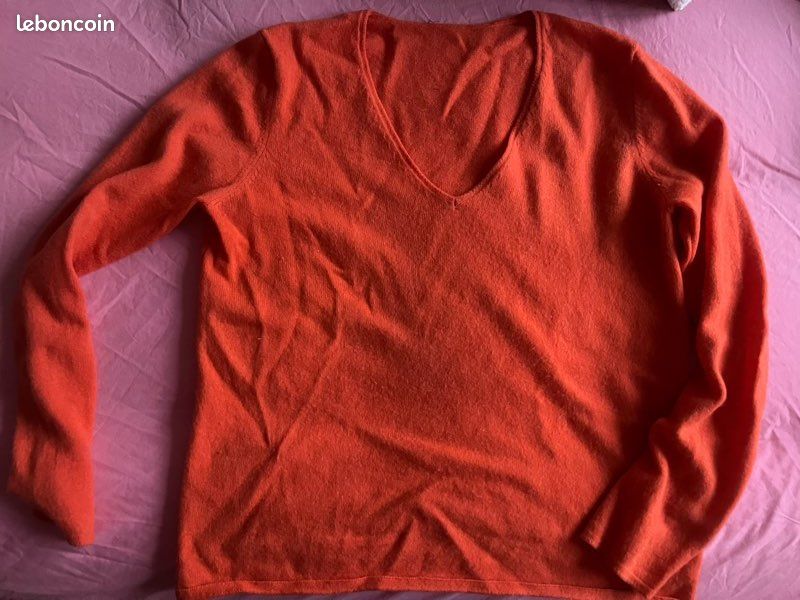 Pull 100% CACHEMIRE orange marque Monoprix Vêtements - Main Image