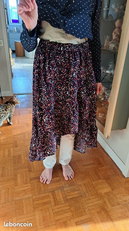 Jupe été à Volants - Taille XS - Occasion Très Bon état - Couleur Selon Photos