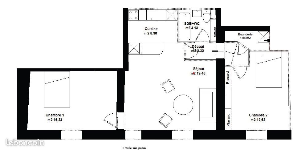 Appartement a louer vaulx-en-velin - 3 pièce(s) - 62 m2 - Surfyn