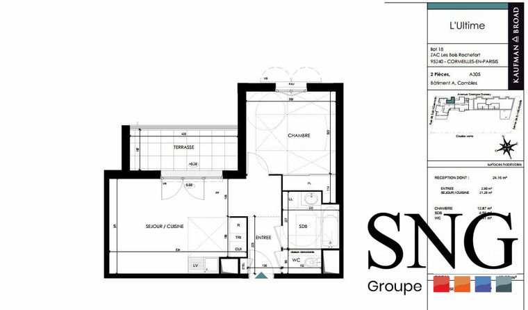 Appartement a louer cormeilles-en-parisis - 2 pièce(s) - 43 m2 - Surfyn