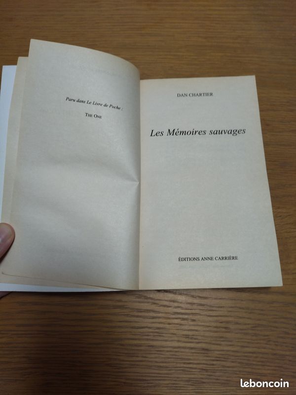 Livre "Les mémoires sauvages" de Dan CHARTIER - 2006 (image 4)