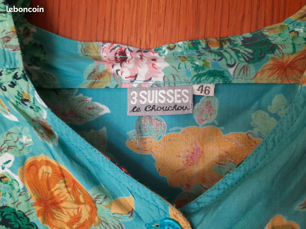 Robe D'été Sans Manches 100% Jersey - Taille 46 Rouge - Marque Bleu Bonheur - Superbe état