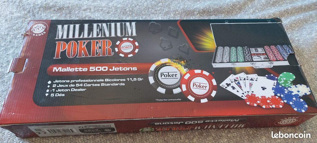 Lot De 95 Jetons De Poker Vintage - Multicolores - Avec Boîte De Rangement