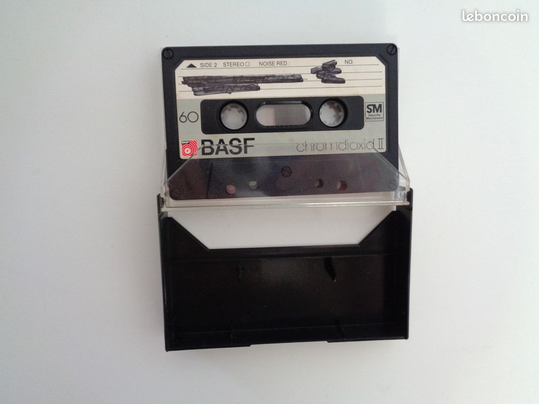 1 Cassette audio K7 - BASF 60 minutes CRII chromdioxyd hifi stéréo sous blister