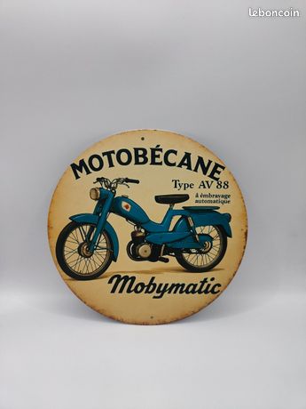 PANNEAU DIBOND PUBLICITAIRE MOTOBÉCANE - DÉCO GARAGE MOTO MBK - NEUF