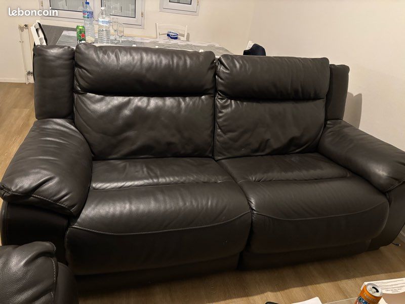 Canapé et fauteuil électrique en cuir (image 2)