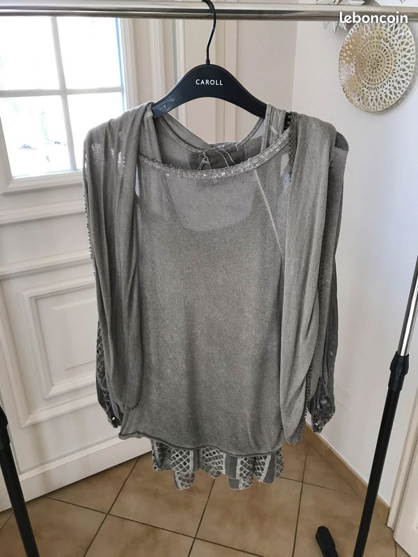 Blouson noir avec capuche amovible taille Xl (image 6)